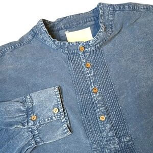Scully's Classic 19th century Denim blue banded collar‎ shirt Size 3x
